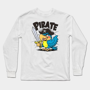 The Pirate cute Parrot Long Sleeve T-Shirt